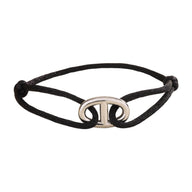 Bracelet cordon minimaliste, double D en acier inoxydable, modèle Wilna - La Boutique du Bracelet