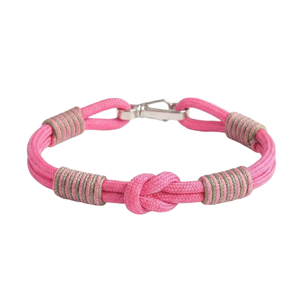 Bracelet cordon, noeud, à petit mousqueton, modèle Indigo