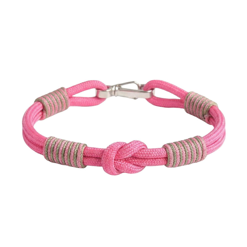 Bracelet cordon, noeud, à petit mousqueton, modèle Indigo