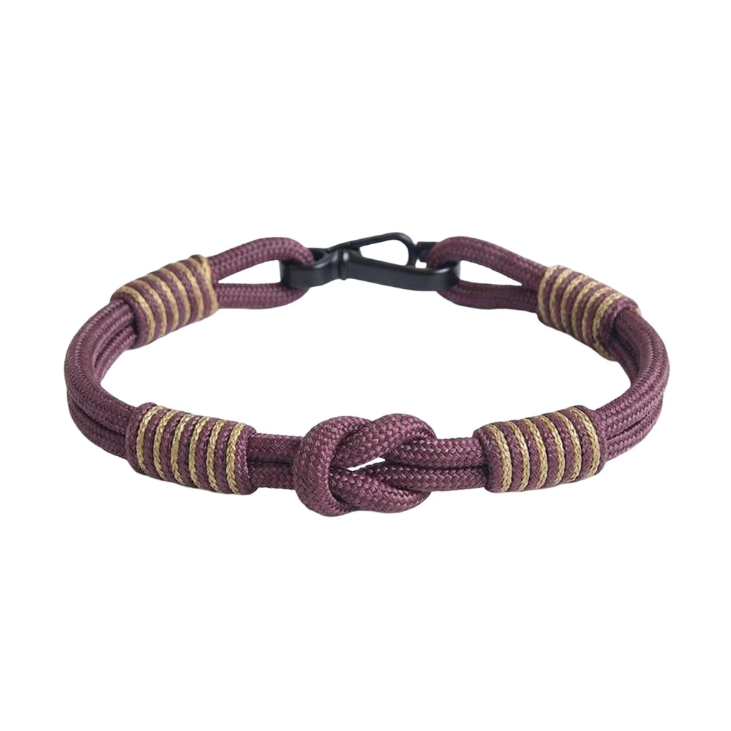 Bracelet cordon, noeud, à petit mousqueton, modèle Indigo