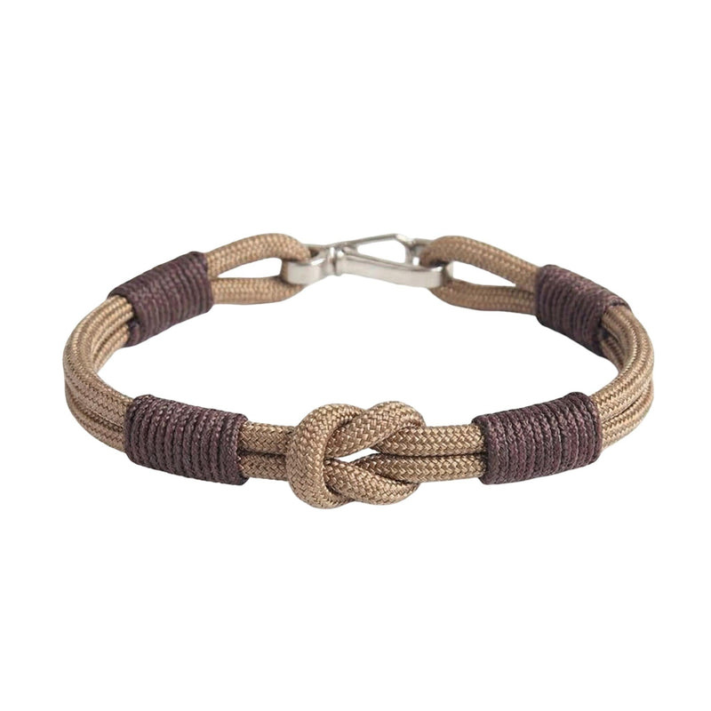 Bracelet cordon, noeud, à petit mousqueton, modèle Indigo