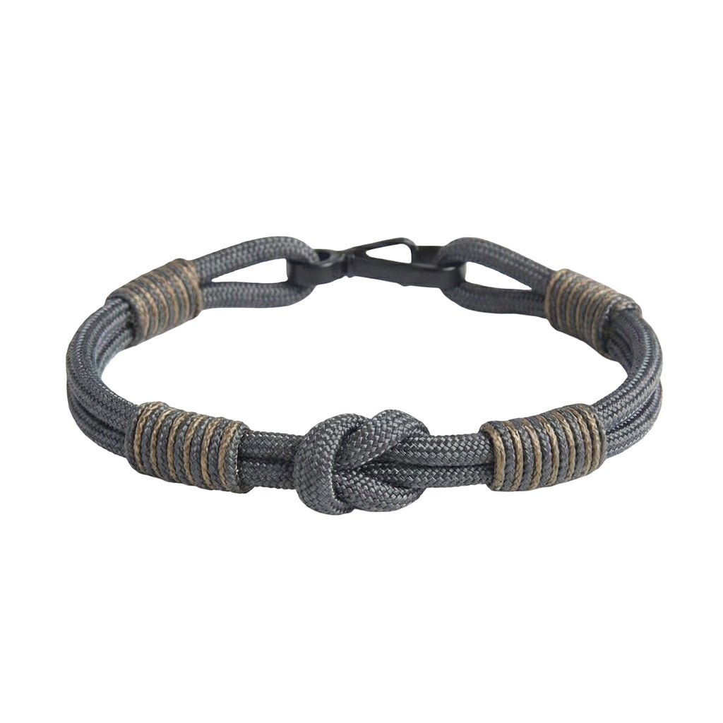 Bracelet cordon, noeud, à petit mousqueton, modèle Indigo