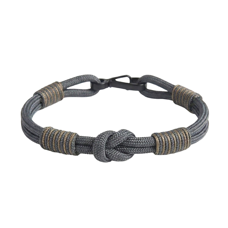 Bracelet cordon, noeud, à petit mousqueton, modèle Indigo