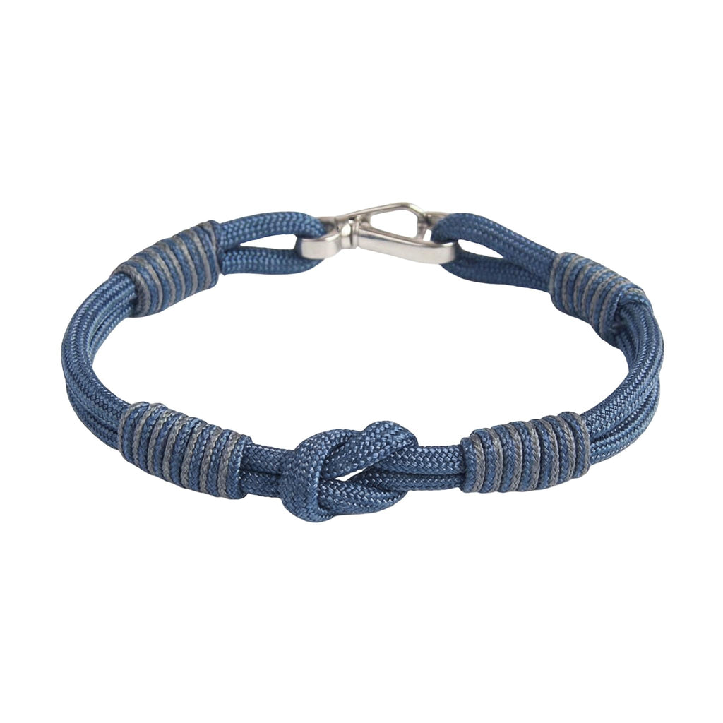 Bracelet cordon, noeud, à petit mousqueton, modèle Indigo