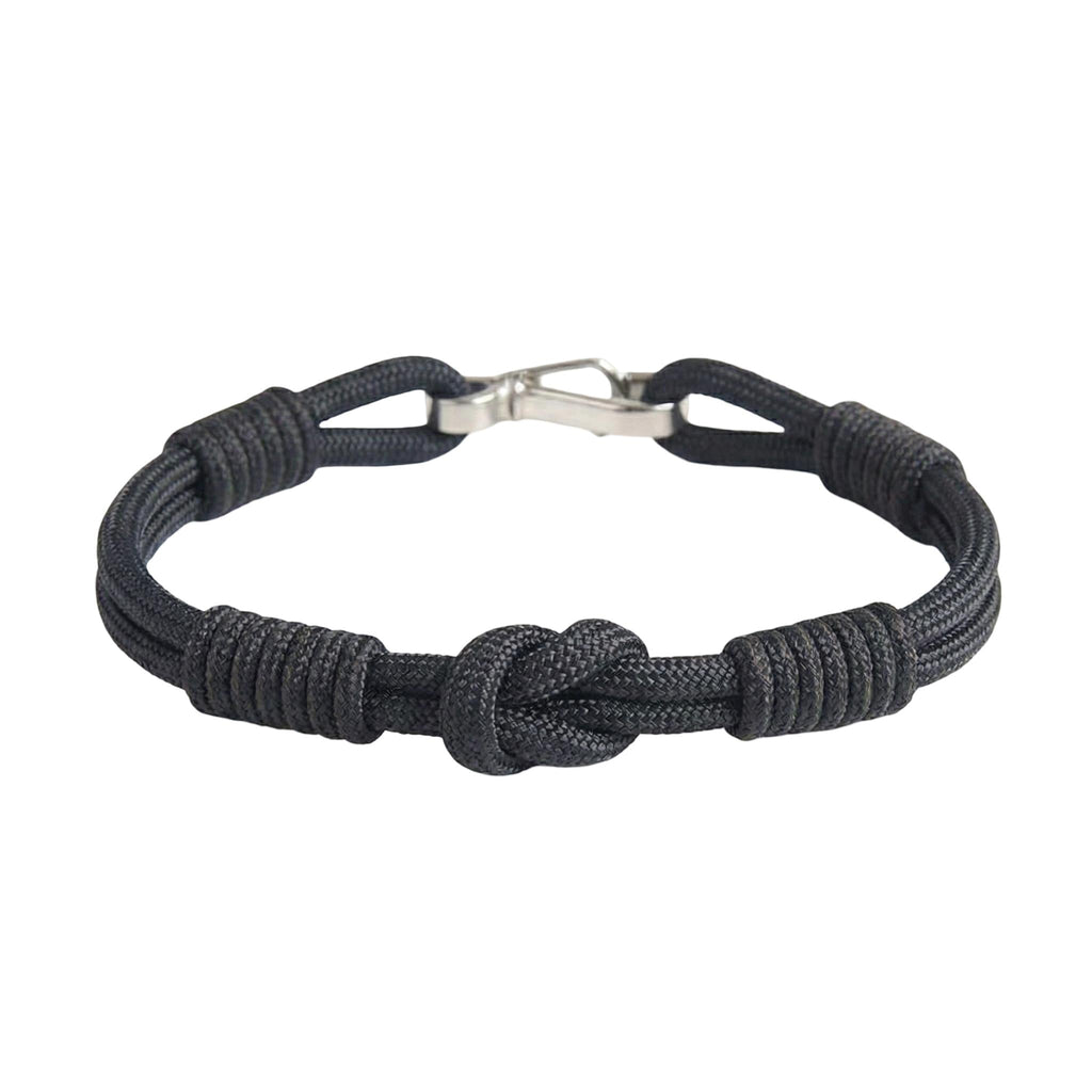 Bracelet cordon, noeud, à petit mousqueton, modèle Indigo