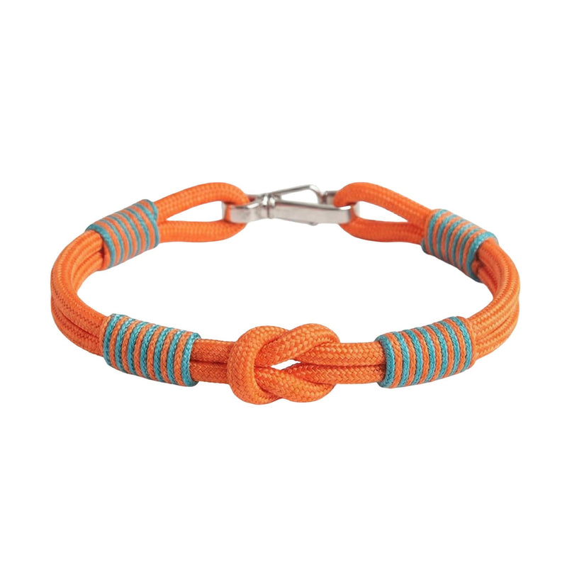 Bracelet cordon, noeud, à petit mousqueton, modèle Indigo