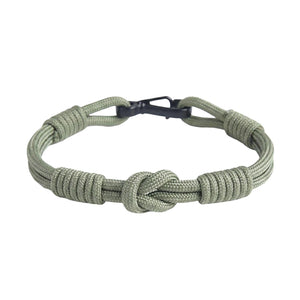 Bracelet cordon, noeud, à petit mousqueton, modèle Indigo