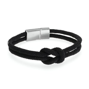 Bracelet cordon, noeud, bi - colore, modèle Louan - La Boutique du Bracelet