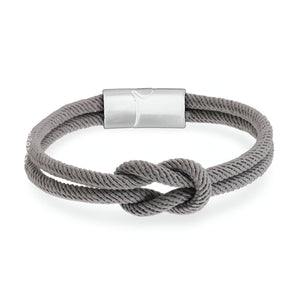 Bracelet cordon, noeud, bi - colore, modèle Louan - La Boutique du Bracelet