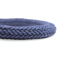 Bracelet cordon bleu tressé fin pour homme modèle Rodrigo, fermoir mousqueton métallique.
