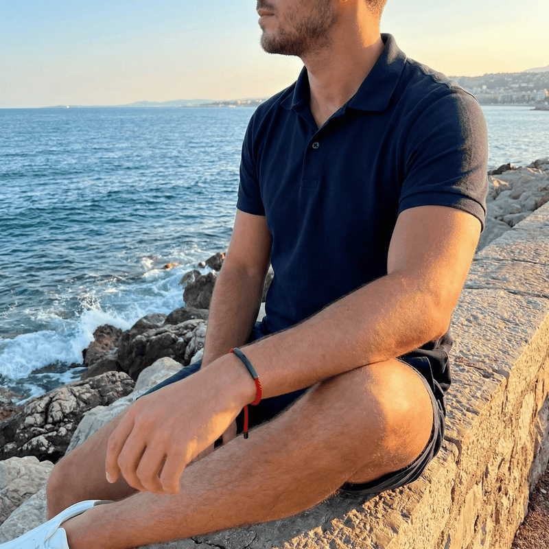 Bracelet cordon personnalisé, plaque longue en acier inoxydable, ajustable, modèle Doums