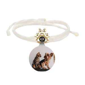 Bracelet cordon photo personnalisé, patte de chien, modèle Gizmo - La Boutique du Bracelet