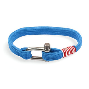 Bracelet cordon pour homme, mousqueton argenté, modèle Mano - La Boutique du Bracelet