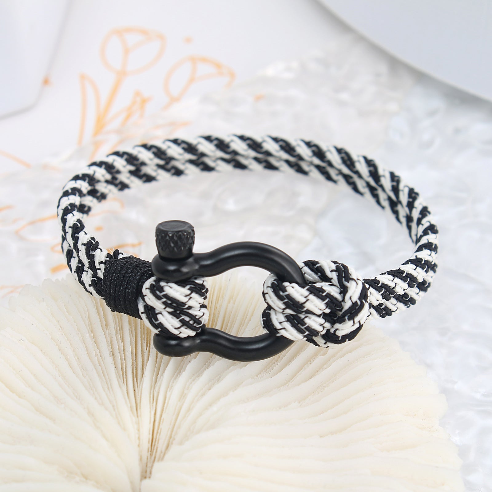 Bracelet cordon pour homme, mousqueton, modèle Mathew - La Boutique du Bracelet