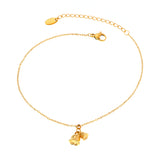 Bracelet de cheville, en titane, pendentif cloches, pour femme, modèle Paka - La Boutique du Bracelet