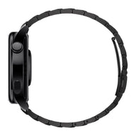 Bracelet à maillons en acier inoxydable noir pour montre Huawei, taille 41-42 mm.