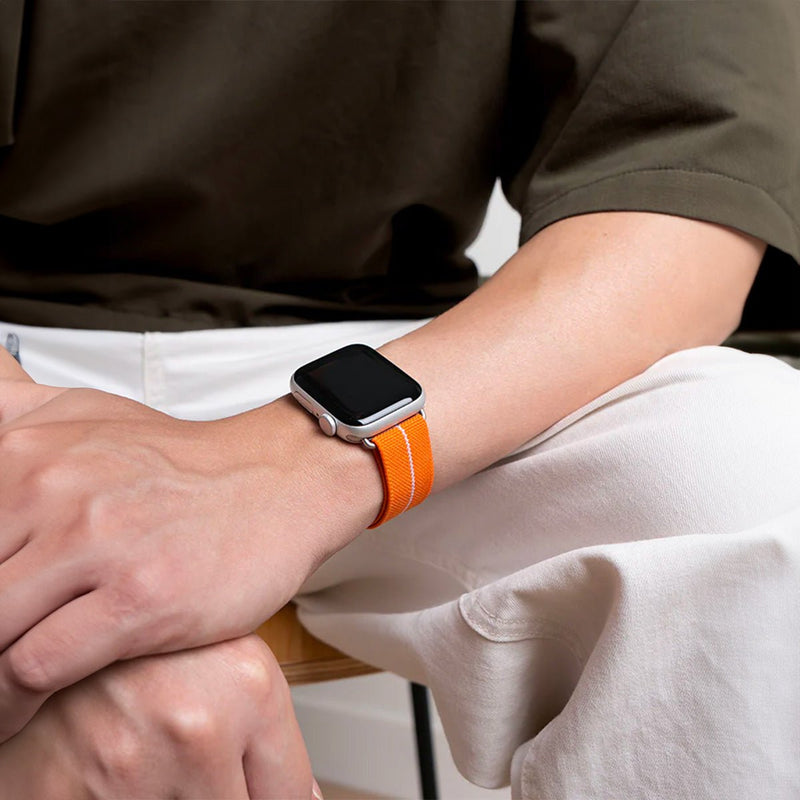 Bracelet de montre connectée, Apple Watch, bracelet parachute, en nylon, boucle technique, modèle Arès - La Boutique du Bracelet