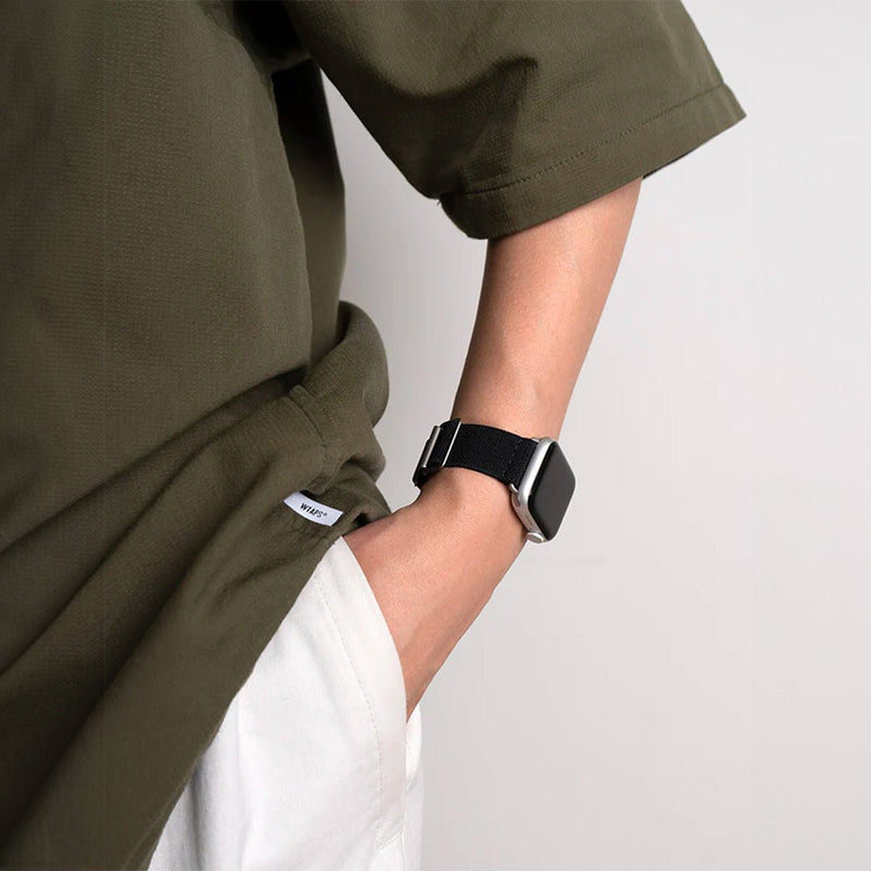 Bracelet de montre connectée, Apple Watch, bracelet parachute, en nylon, boucle technique, modèle Arès - La Boutique du Bracelet