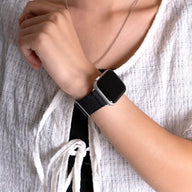 Bracelet de montre connectée, Apple Watch, bracelet parachute, en nylon, boucle technique, modèle Arès - La Boutique du Bracelet