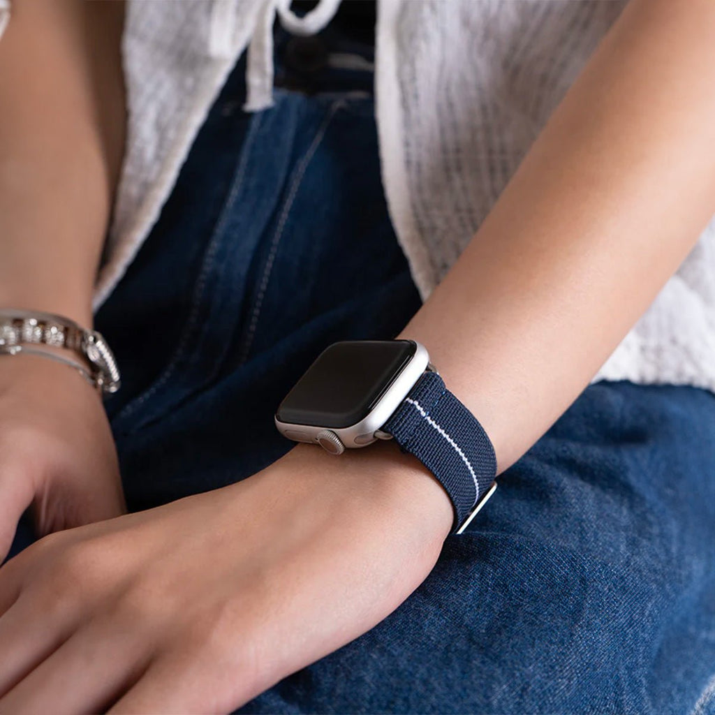 Bracelet de montre connectée, Apple Watch, bracelet parachute, en nylon, boucle technique, modèle Arès - La Boutique du Bracelet