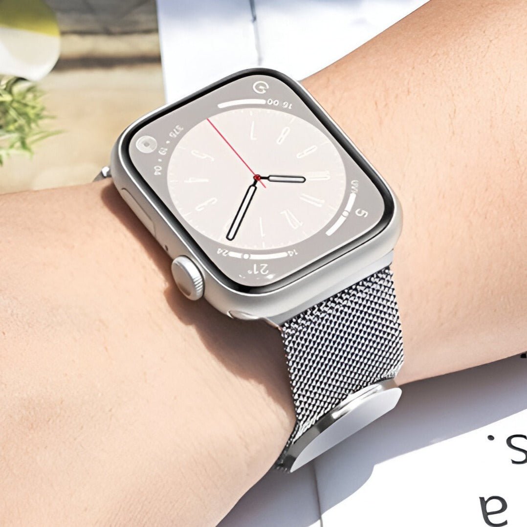 Bracelet de montre connectée, Apple Watch, en acier inoxydable, mixte, modèle Vyrn - La Boutique du Bracelet