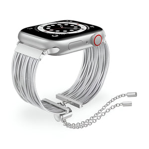 Bracelet de montre connectée, Apple Watch, en acier inoxydable, pour femme, modèle Lorena - La Boutique du Bracelet