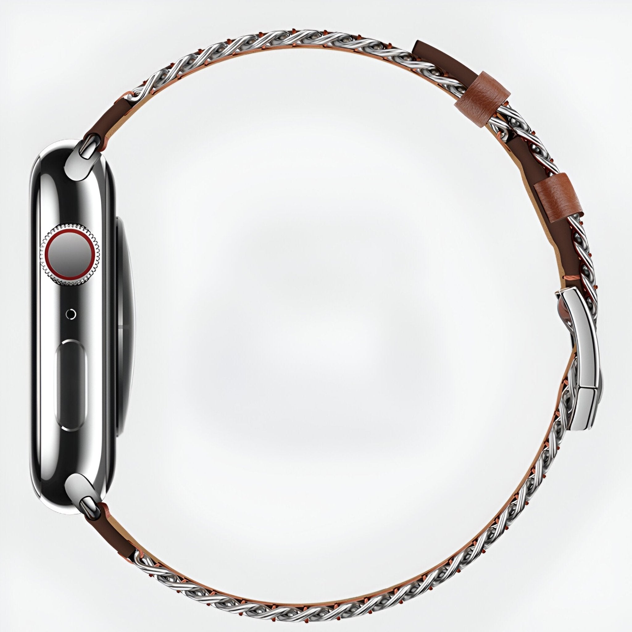 Bracelet de montre connectée, Apple Watch, en cuir, à chaîne, modèle Zéyou - La Boutique du Bracelet