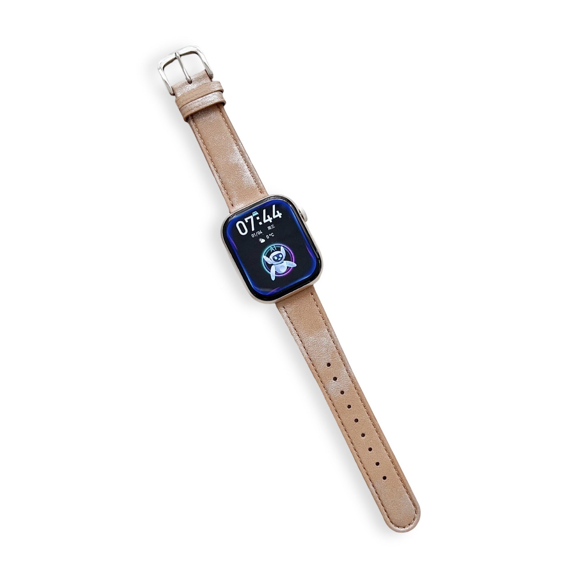 Bracelet de montre connectée, Apple Watch, en cuir, pour femme, modèle Cerys - La Boutique du Bracelet