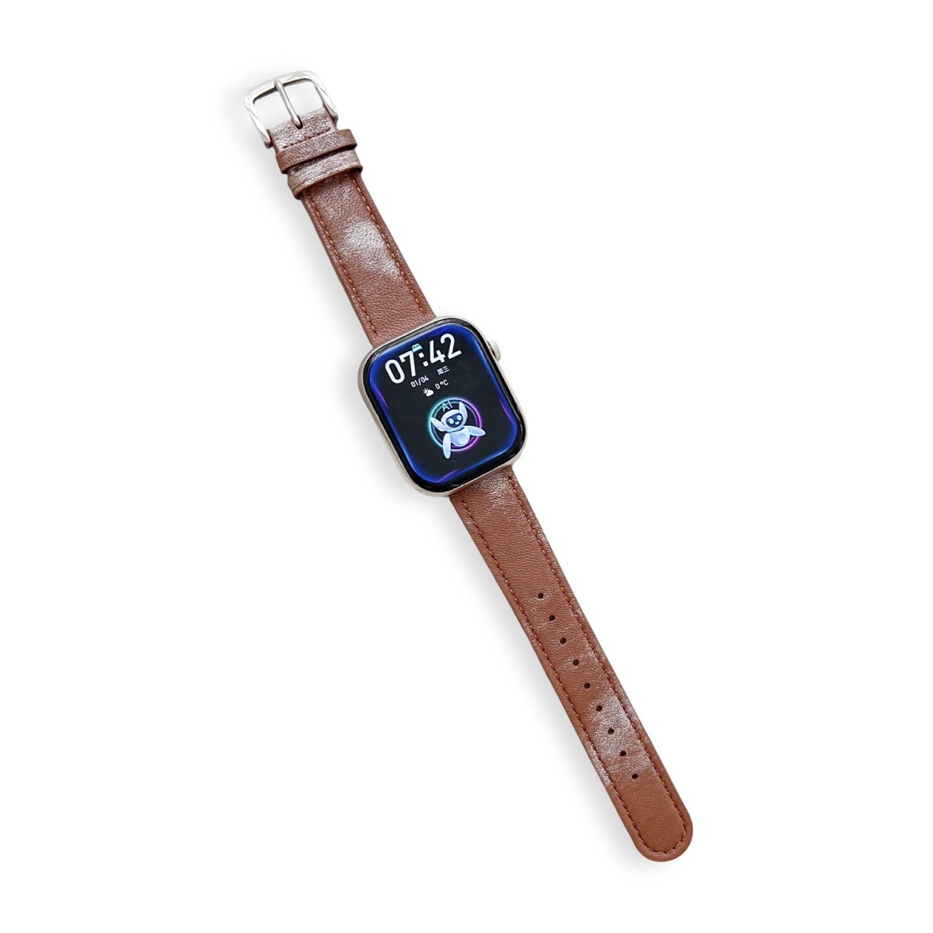 Bracelet de montre connectée, Apple Watch, en cuir, pour femme, modèle Cerys - La Boutique du Bracelet