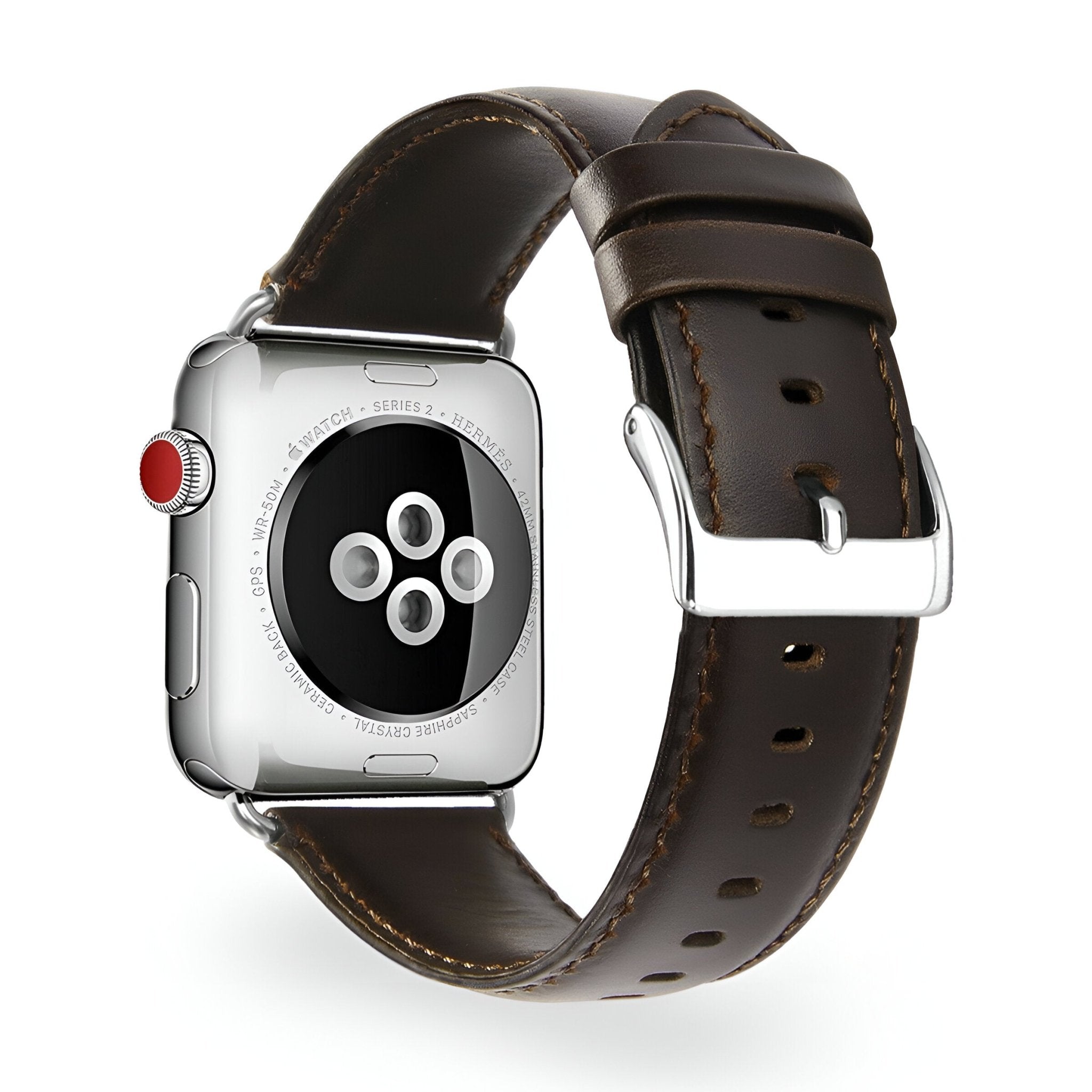 Bracelet de montre connectée, Apple Watch, en cuir, pour homme, modèle Bryzo - La Boutique du Bracelet