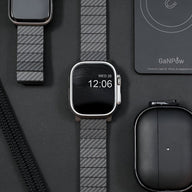 Bracelet de montre connectée, Apple Watch, en fibre de carbone, pour homme, modèle Nox - La Boutique du Bracelet