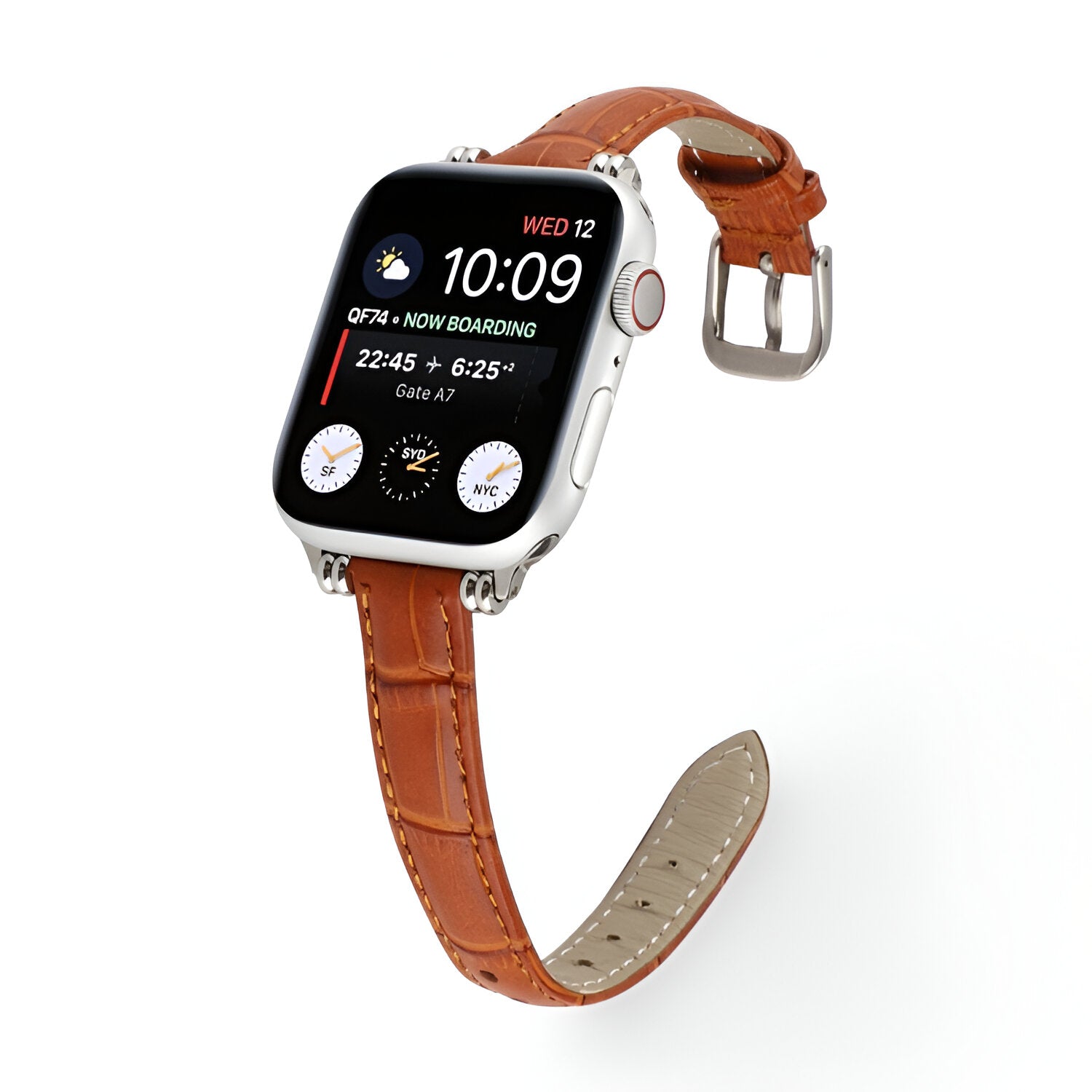 Bracelet de montre connectée, Apple Watch, en microfibre, pour femme, modèle Rynara - La Boutique du Bracelet