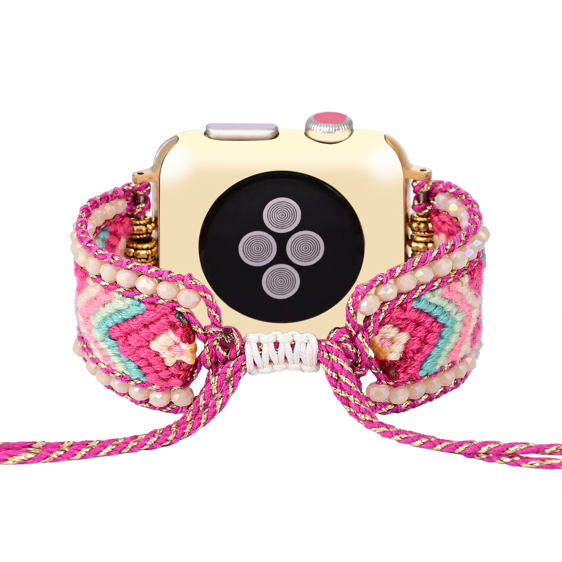 Bracelet de montre connectée, Apple Watch, en nylon et cristal, pour femme, modèle Nixie - La Boutique du Bracelet