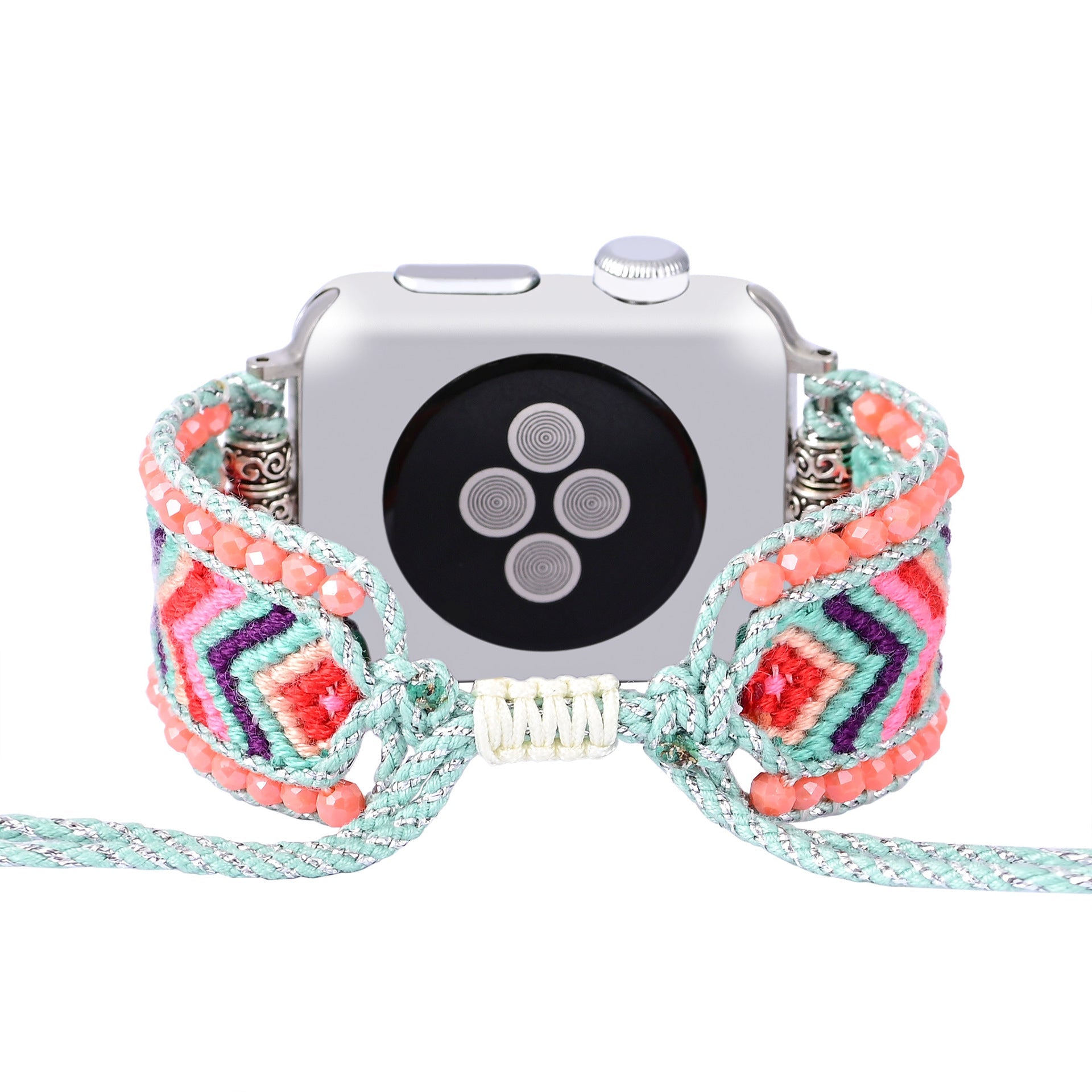 Bracelet de montre connectée, Apple Watch, en nylon et cristal, pour femme, modèle Rynex - La Boutique du Bracelet