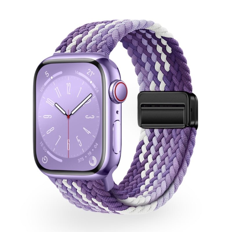 Bracelet de montre connectée, Apple Watch, en nylon, mixte, modèle Nyxan - La Boutique du Bracelet