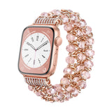 Bracelet de montre connectée, Apple Watch, en perles de cristal, pour femme, modèle Crisis - La Boutique du Bracelet