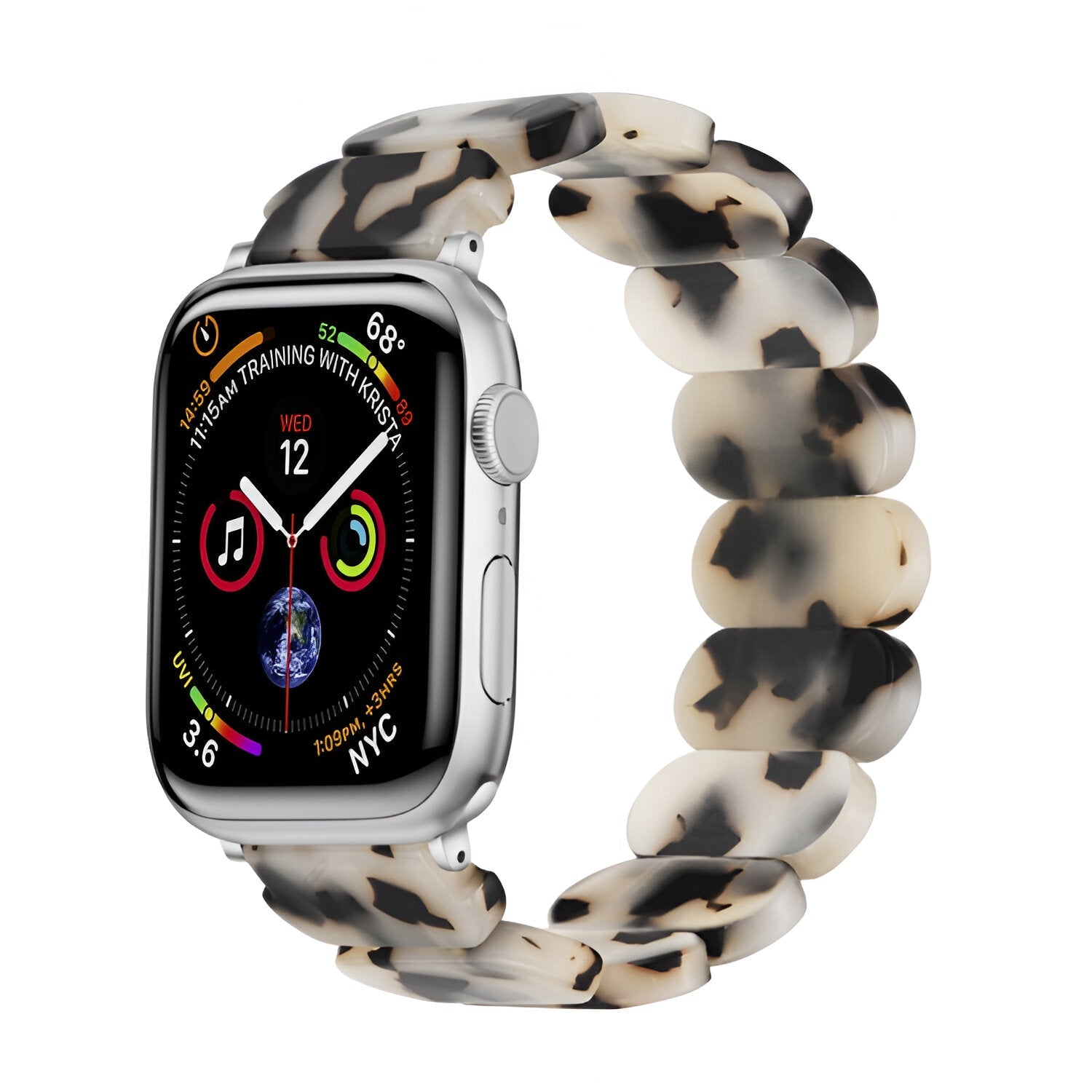 Bracelet de montre connectée, Apple Watch, en résine, pour femme, modèle Ilya - La Boutique du Bracelet