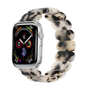 Bracelet de montre connectée, Apple Watch, en résine, pour femme, modèle Ilya - La Boutique du Bracelet