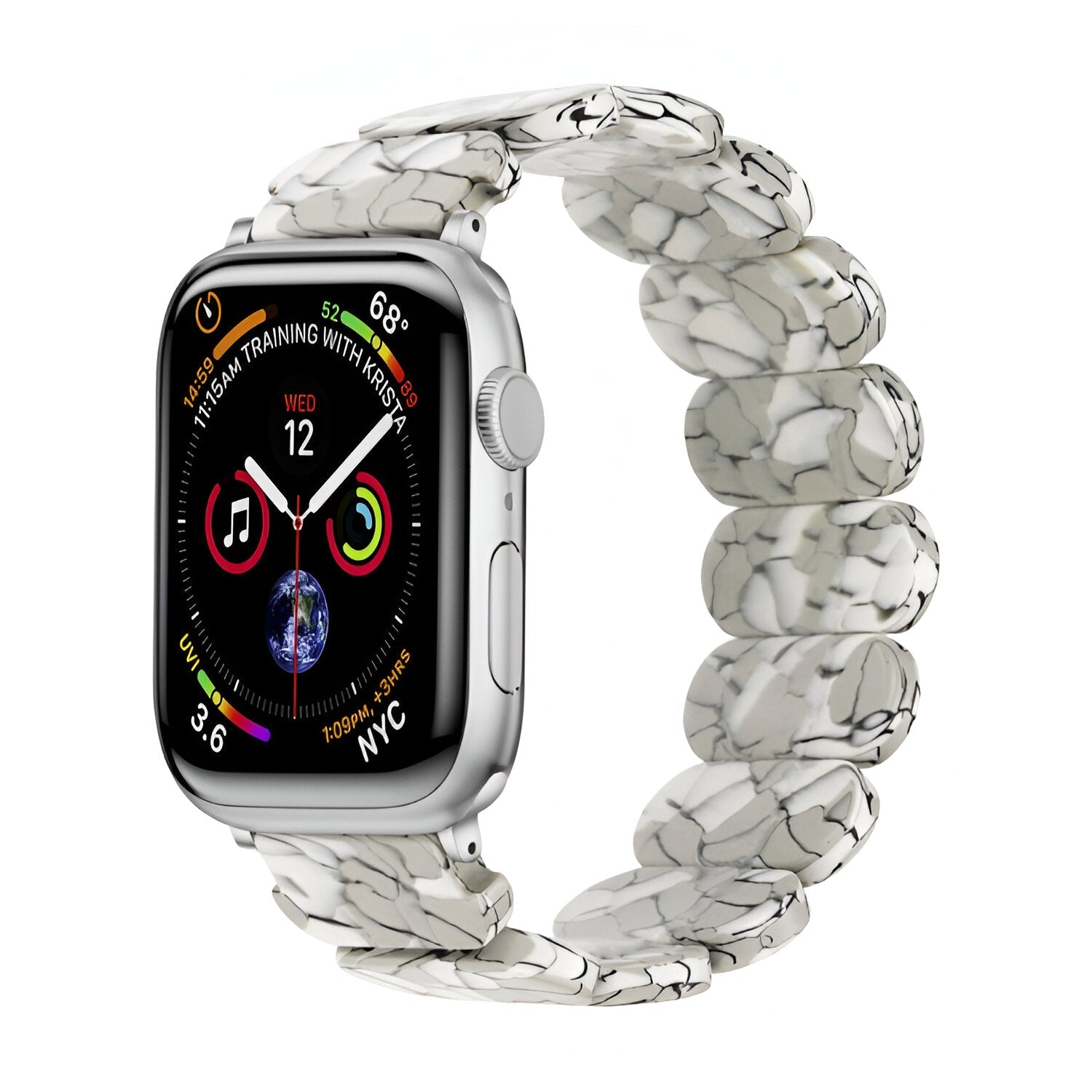 Bracelet de montre connectée, Apple Watch, en résine, pour femme, modèle Ilya - La Boutique du Bracelet