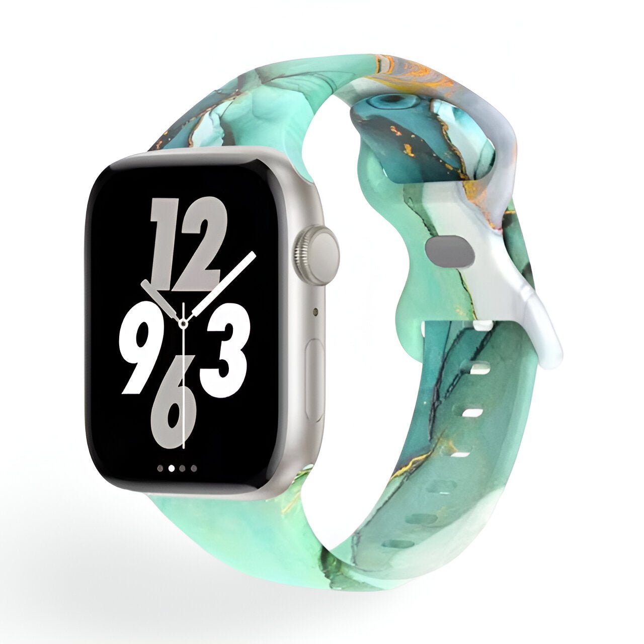 Bracelet de montre connectée, Apple Watch, en silicone coloré, pour femme, modèle Irmana - La Boutique du Bracelet