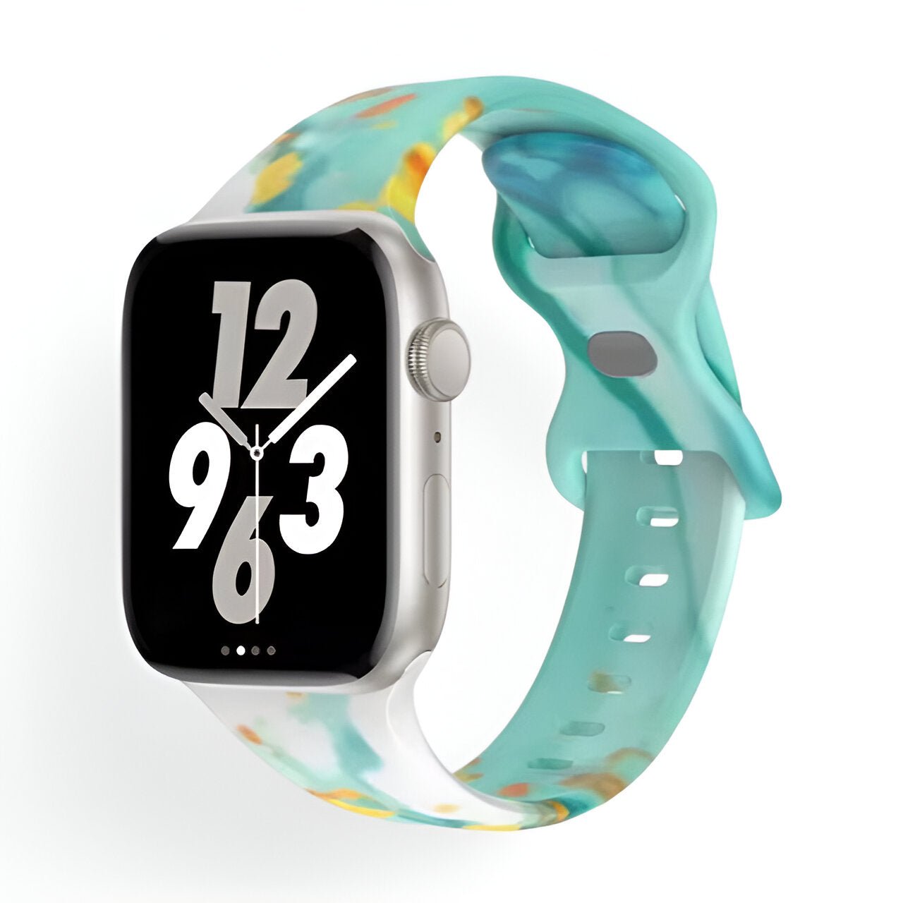 Bracelet de montre connectée, Apple Watch, en silicone coloré, pour femme, modèle Irmana - La Boutique du Bracelet