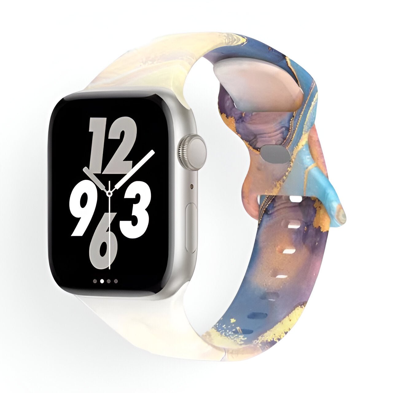 Bracelet de montre connectée, Apple Watch, en silicone coloré, pour femme, modèle Irmana - La Boutique du Bracelet