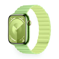 Bracelet Apple Watch silicone vert menthe, style sport avec boucle flexible, modèle Bryn.