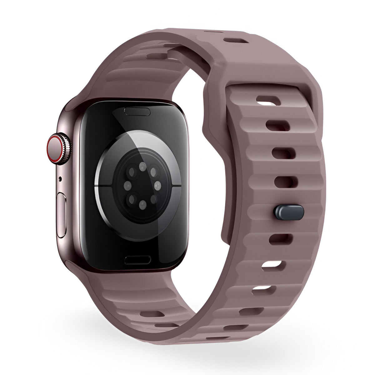 Bracelet Apple Watch silicone couleur lavande modèle Kylix ajustable mixte.