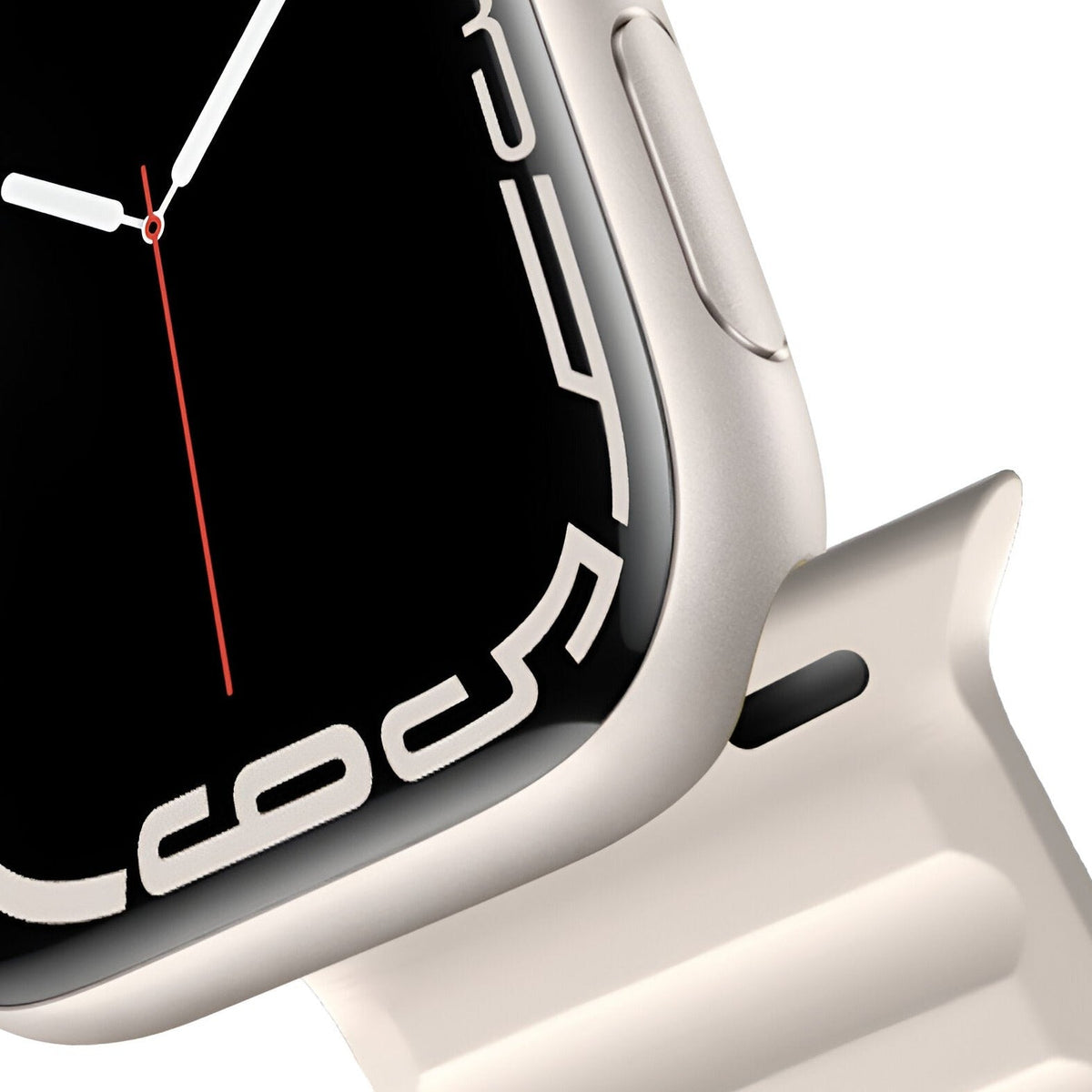 Bracelet silicone beige pour Apple Watch avec boucle classique, style Kylix, mixte.