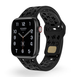 Bracelet de montre connectée, Apple Watch, en silicone, pour femme, modèle Rona - La Boutique du Bracelet