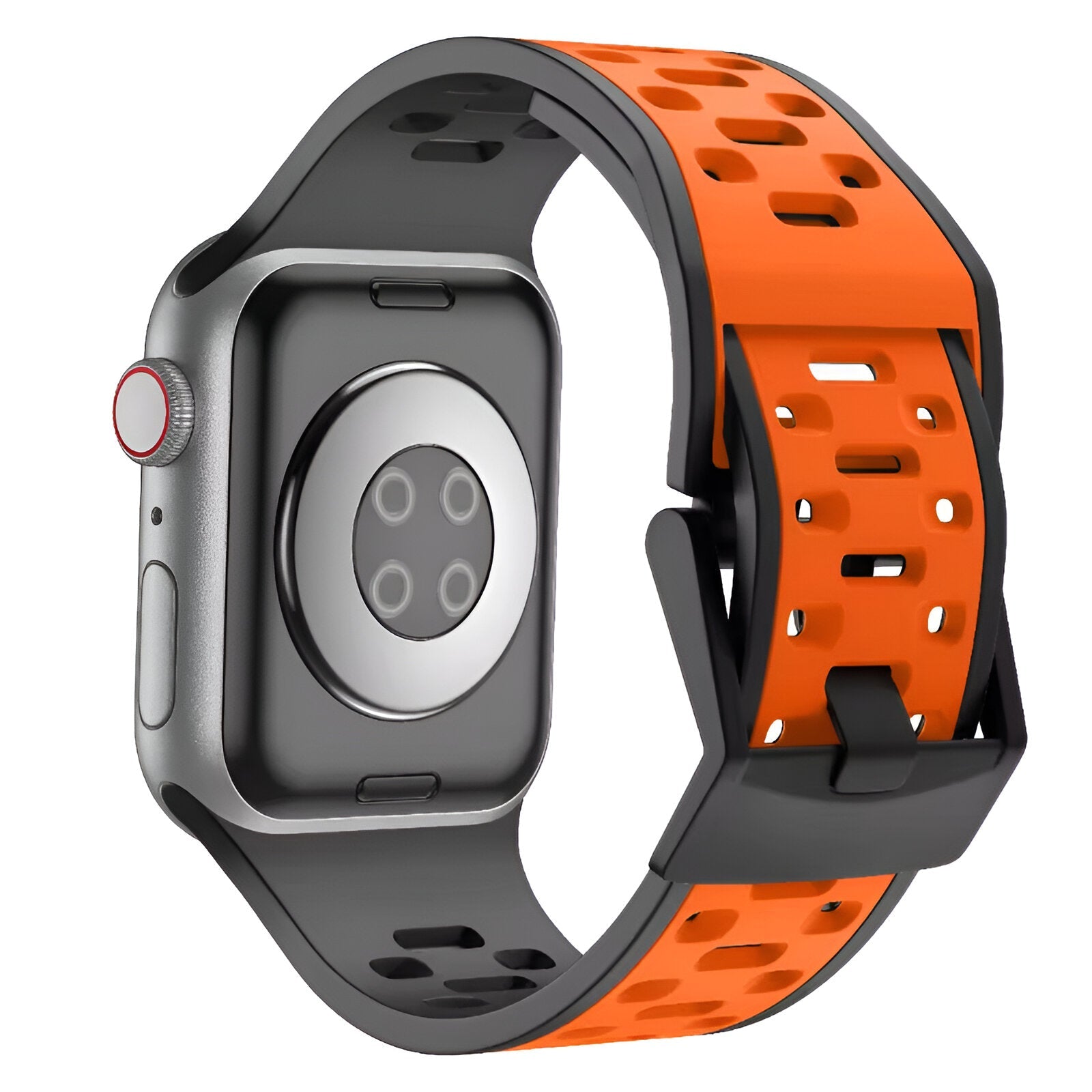 Bracelet de montre connectée, Apple Watch, en silicone solide, pour homme, modèle Toron - La Boutique du Bracelet