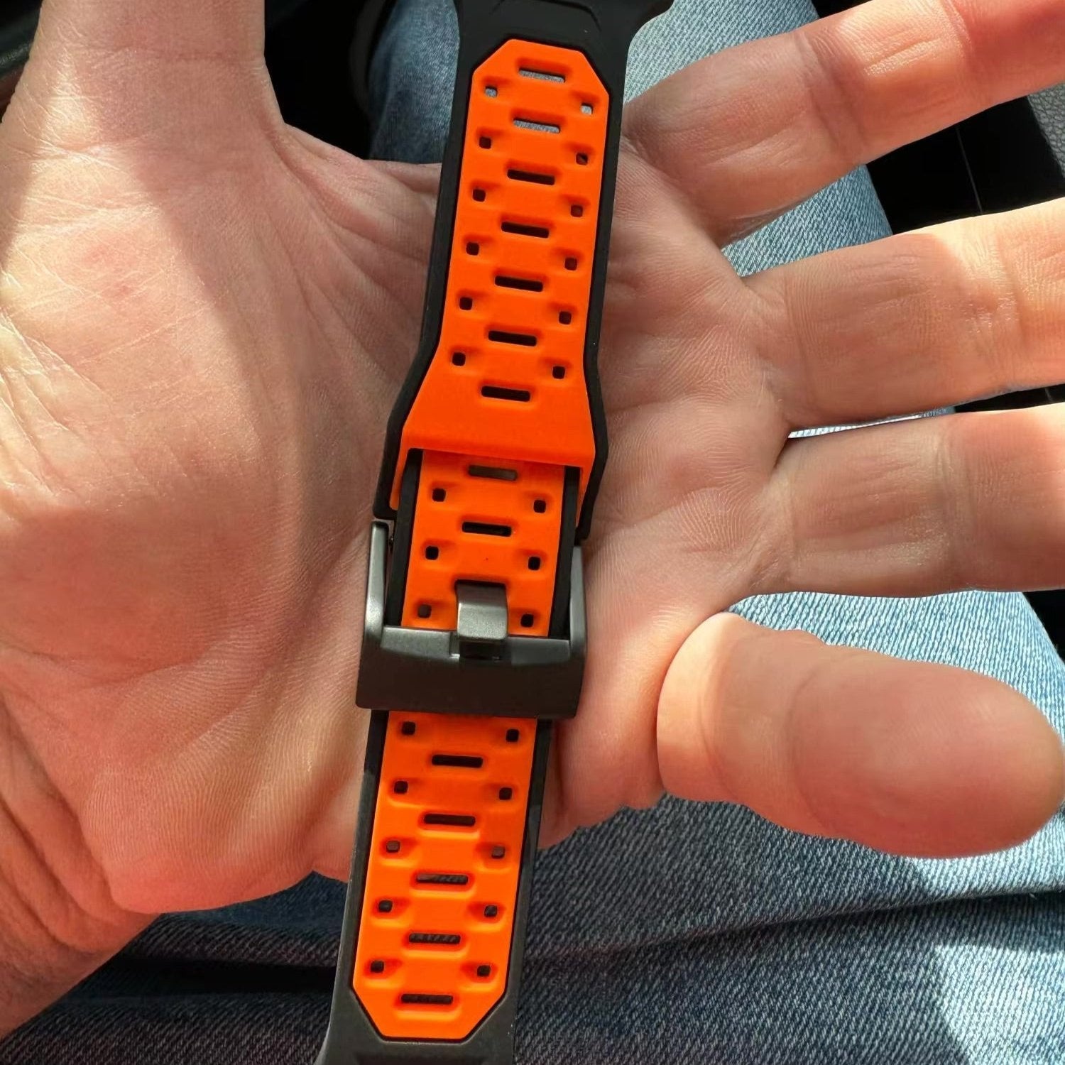 Bracelet de montre connectée, Apple Watch, en silicone solide, pour homme, modèle Toron - La Boutique du Bracelet