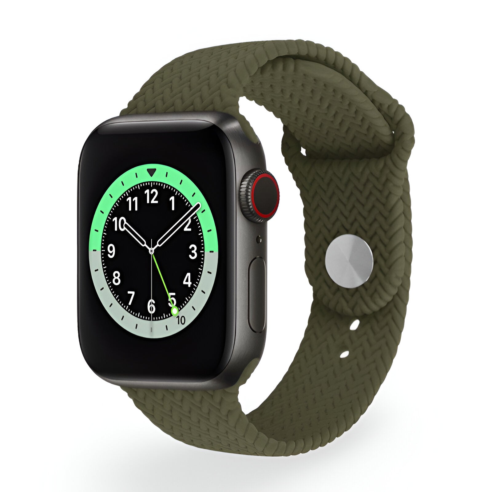 Bracelet de montre connectée, Apple Watch, en silicone tressé, pour femme, modèle Uma - La Boutique du Bracelet