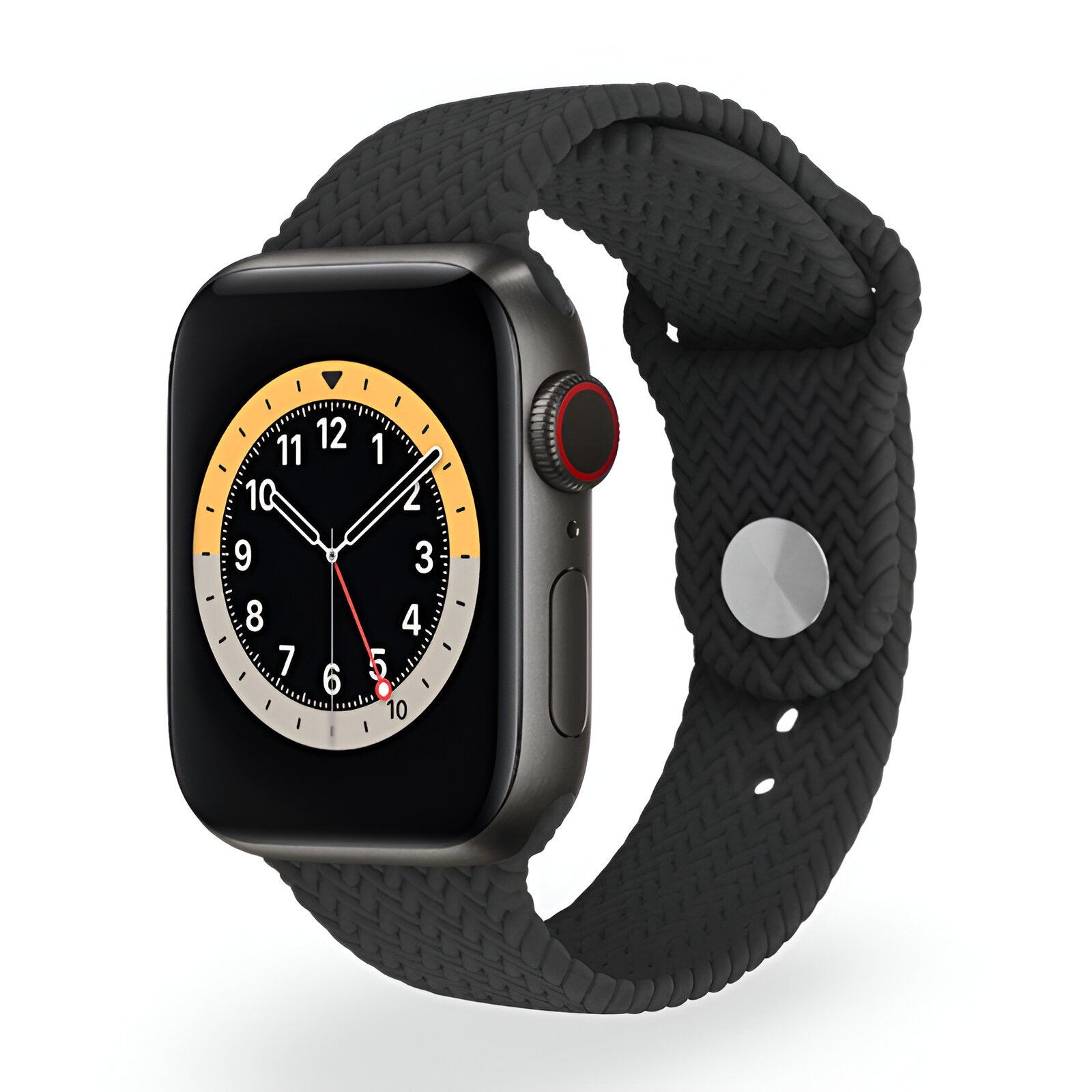 Bracelet de montre connectée, Apple Watch, en silicone tressé, pour femme, modèle Uma - La Boutique du Bracelet